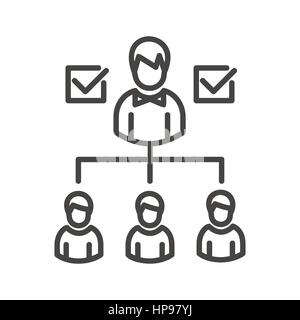 Effektive Managing - Vektor moderne Linie illustrative Designikone Stock Vektor