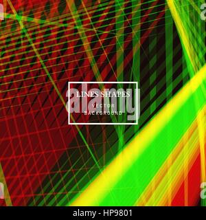 Moderne Technik gestreiften abstrakten Hintergrund Vektor. Grün, gelb Streifen Wellen Linien für Präsentation, Banner, Broschüre, Plakat, Website und flyer Stock Vektor