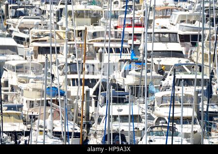 Boote im dock Stockfoto