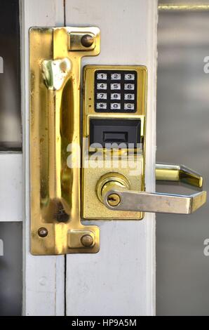 Elektronische Tastatur Sicherheit Türschloss Stockfoto