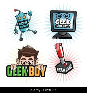 Geek-Konzept mit Icon-Design, Vektor-Bild 10-Eps-Grafik. Stock Vektor