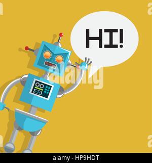 Roboterkonzept mit Icon-Design, Vektor-Bild 10-Eps-Grafik. Stock Vektor