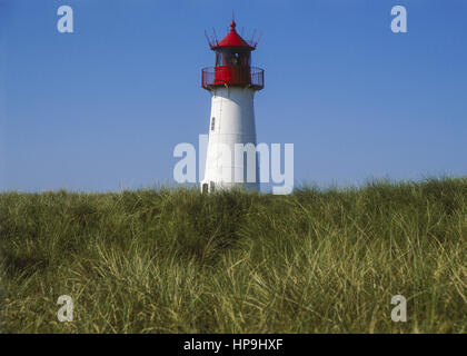 Leuchtturm bei List, Insel Sylt, Deutschland Stockfoto