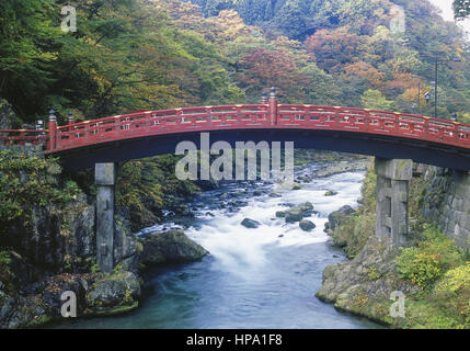 Heilige Viadukt, nationalpark Nikko, Japan Stockfoto