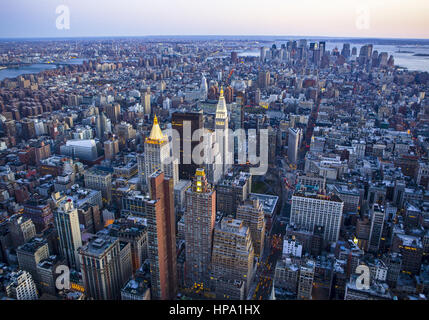 Manhattan, Aussicht vom Empire State Building, New York, USA Stockfoto