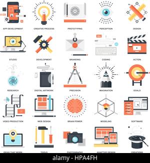 Kreativen Prozess-Symbole Stock Vektor