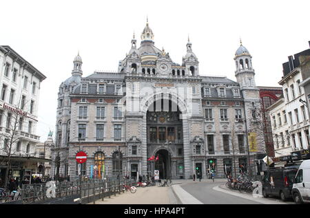 Anfang des 20. Jahrhunderts Hauptbahnhof Antwerpen, Antwerpen, Belgien Stockfoto