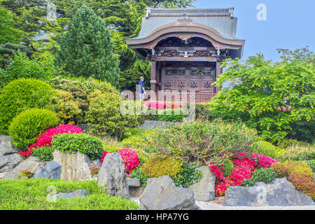 Japanischen, kaiserlichen Gesandten Gateway, Kew Gardens, London, UK Stockfoto