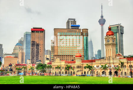 Skyline von Kuala Lumpur vom Merdeka Square Stockfoto