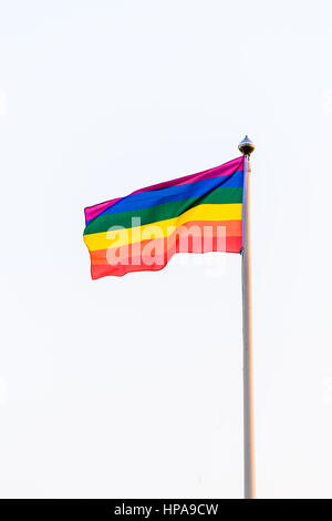 Flagge an der Christ Church University, Canterbury, England. Stockfoto