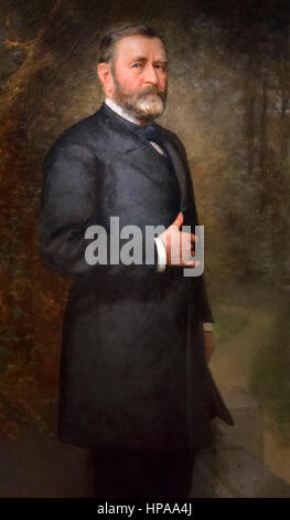 Ulysses S Grant (1822 – 1885), Porträt des 18. US-Präsidenten von Thomas LeClear, Öl auf Leinwand, c.1880 Stockfoto