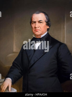 Andrew Johnson. Porträt der 17. US-Präsident Andrew Johnson (1808-1875) von Washington Bogart Cooper, Öl auf Leinwand, seit 1866. Stockfoto