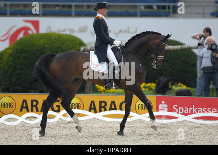 World Equestrian Games, Aachen, Dressur - 22. August 2006, Imke Schellekens-Bartels (NED) Reiten Sunrise - Grand Prix Stockfoto