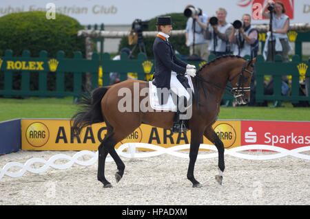 Edward Gal (NED) Reiten Group 4 Securicor Lingh - World Equestrian Games, Aachen - 23. August 2006, Dressur Grand Prix Stockfoto