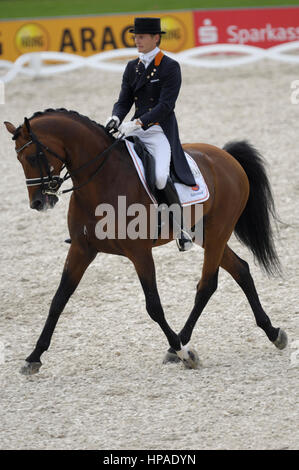 Edward Gal (NED) Reiten Group 4 Securicor Lingh - World Equestrian Games, Aachen - 23. August 2006, Dressur Grand Prix Stockfoto