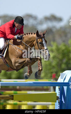 Olympische Spiele, Sydney, September 2000, Ludo Philippaerts (BEL) Reiten Otterongo Stockfoto