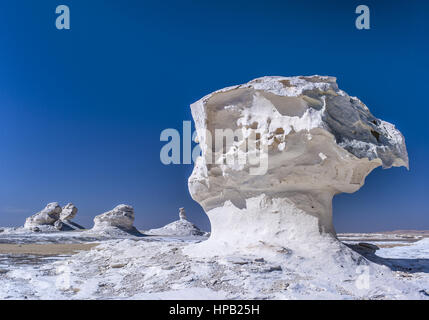 Weisse Wueste, Aegypten, kalksteinskulptur Stockfoto