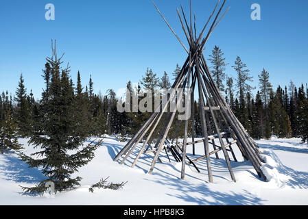 Tipi nördlichen Quebec Stockfoto