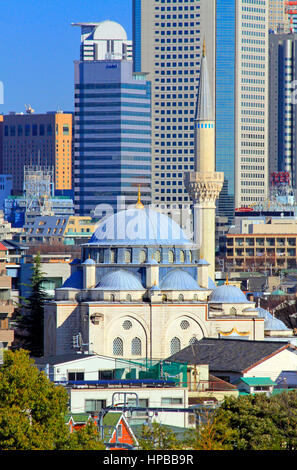 Tokyo Camii Shinjuku Wolkenkratzer Hintergrund Shibuya Tokio Japan Stockfoto