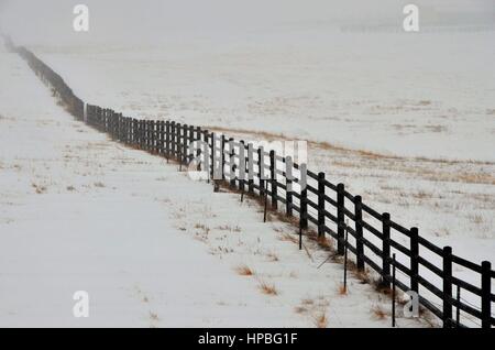 Lange Zäune Stockfoto