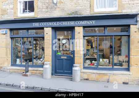 Die Cotswold Cheese Company Käseladen in Stow-on-the-Wold in den Cotswolds Stockfoto