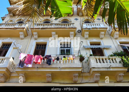 Fassade eines Hauses Vedado, Havanna Stockfoto
