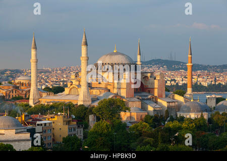 Ansicht der Hagia Sofia, Istanbul, Türkei. Stockfoto
