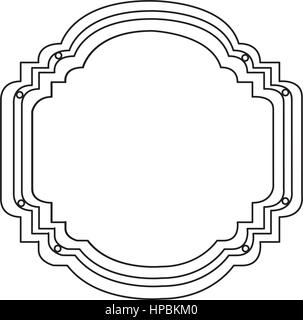 elegante heraldische Zierrahmen Silhouette Stock Vektor