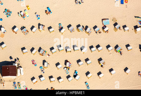 Kolberg, Kolberg, Strand, Körbe, Strand, Urlaub, Ostseestrand, Kolberg, Ostseeküste, Województwo Zachodniopomorskie, Polen Stockfoto