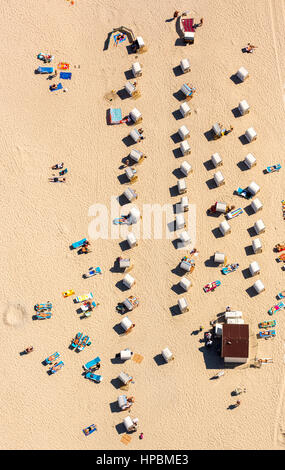 Kolberg, Kolberg, Strand, Körbe, Strand, Urlaub, Ostseestrand, Kolberg, Ostseeküste, Województwo Zachodniopomorskie, Polen Stockfoto