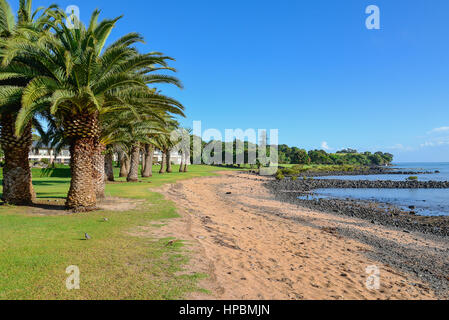 Waitangi Strandblick im Copthorne Resort in der Nähe von Paihia, Neuseeland, Nordinsel Stockfoto