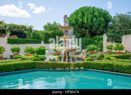 Eine Ansicht des italienischen Gartens in Hamilton botanische Gärten in Neuseeland, Nordinsel Stockfoto