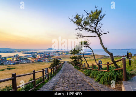 Jeju-Do Seongsan Ilchulbong, Insel Jeju, Südkorea Stockfoto