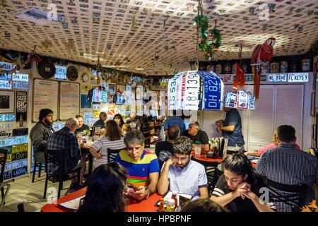 Florida Key Largo, Upper Florida Keys, Mrs. Mac's Kitchen, Restaurant Restaurants Essen Essen Essen Essen Essen Essen gehen Cafe Cafés Bistro, Fisch, Essen, innen Stockfoto