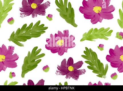Kosmos Blume nahtlose Muster Stock Vektor