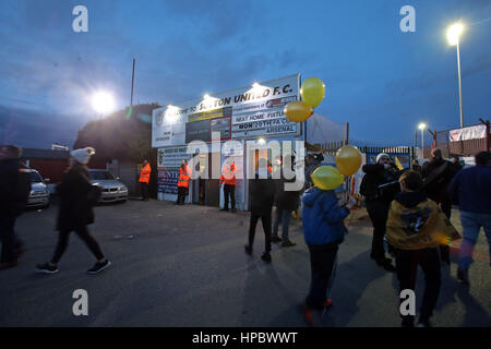 Sutton, Grossbritannien. 20. Februar 2017. Allgemeine Ansichten vor der FA Cup 5. Runde Spiel zwischen Sutton United und Arsenal im Borough Sportplatz am 20. Februar 2017 in Sutton, England. Bildnachweis: Daniel Chesterton/Alamy Live-Nachrichten Stockfoto