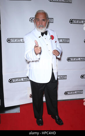 Las Vegas, NV, USA. Februar 2017. 20. Februar 2017: Las Vegas, NV: John Allen als Sean Connery. Red Carpet Arrivals für die 23. Produktion der Reel Awards, die von International Celebrity Images im Golden Nugget Hotel and Casino verliehen wurden. Foto: MJT/AdMedia Credit: MJT/AdMedia/Alamy Live News Stockfoto