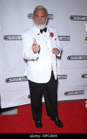 Las Vegas, NV, USA. Februar 2017. 20. Februar 2017: Las Vegas, NV: John Allen als Sean Connery. Red Carpet Arrivals für die 23. Produktion der Reel Awards, die von International Celebrity Images im Golden Nugget Hotel and Casino verliehen wurden. Foto: MJT/AdMedia Credit: MJT/AdMedia/Alamy Live News Stockfoto