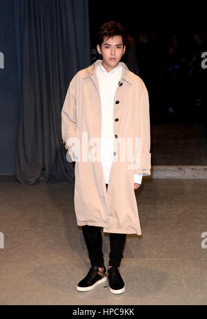 Kris Wu an der Burberry London Fashion Woche Show Maker House, Manette Street, London. Stockfoto