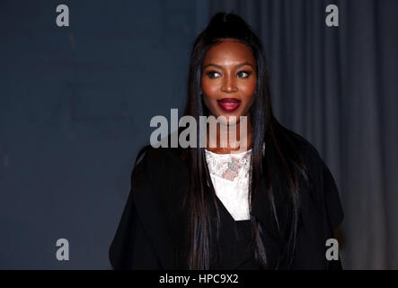 Naomi Campbell an der Burberry London Fashion Woche Show Maker House, Manette Street, London. Stockfoto