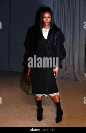 Naomi Campbell an der Burberry London Fashion Woche Show Maker House, Manette Street, London. Stockfoto