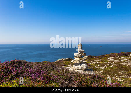 Die Küste der Bretagne in der Nähe von Crozon Stockfoto