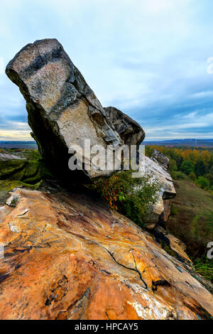 Der Teufel-Wand in der Nähe von Queldinburg in der deutschen Region Harz Stockfoto