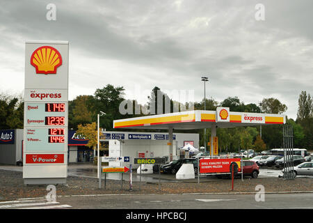 Shell-Express Tankstelle Stockfoto