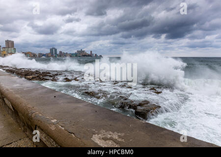 Sturm über Havanna, die Hauptstadt von Kuba Stockfoto