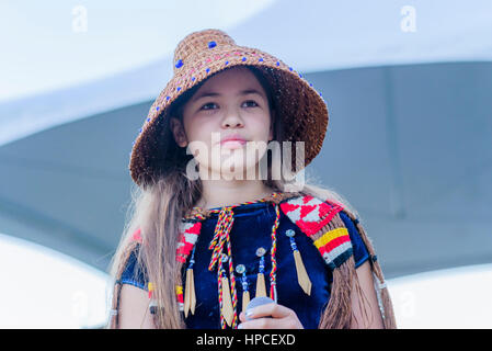 Junge Coast Salish Aktivist Ta'Kaiya Blaney. Stockfoto