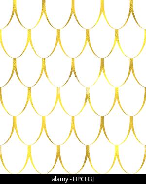 Vintage Gold Folie japanische Wellen Musterdesign Hintergrund Stock Vektor