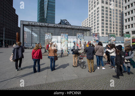 Deutschland, Berlin, Potsdamer Platz und Berliner Mauer Stockfoto