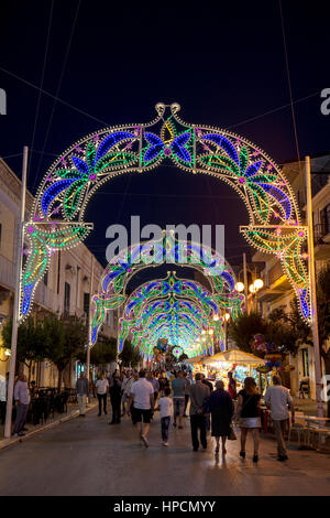 Italien, Apulien, Spinazzola, traditionelle "Luminarie" Festival in der Stadtmitte Stockfoto