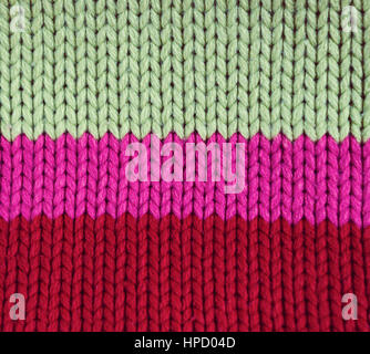 gestrickte farbigen Hintergrund große gestrickt Stockfoto